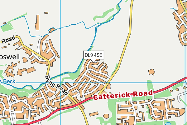 DL9 4SE map - OS VectorMap District (Ordnance Survey)