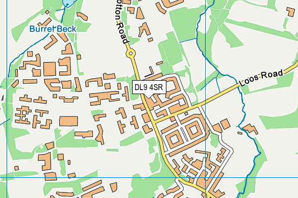 DL9 4SR map - OS VectorMap District (Ordnance Survey)