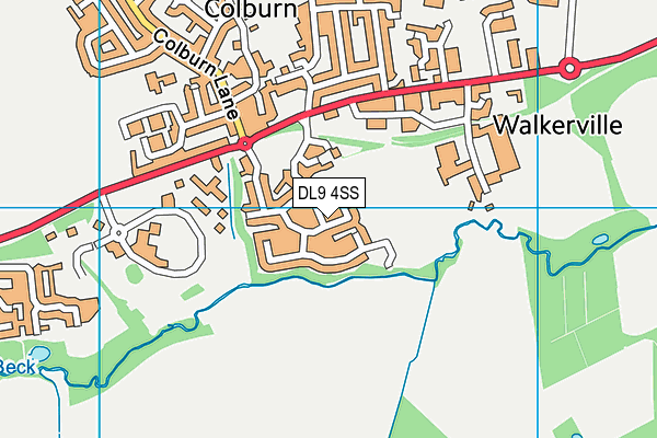 DL9 4SS map - OS VectorMap District (Ordnance Survey)