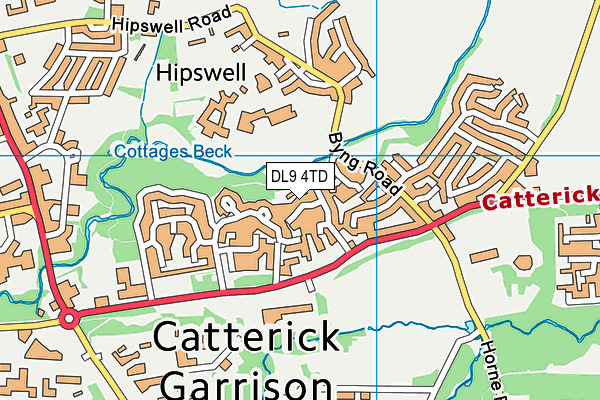 DL9 4TD map - OS VectorMap District (Ordnance Survey)