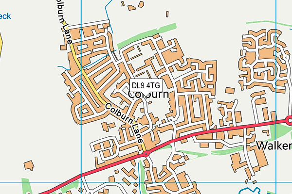 DL9 4TG map - OS VectorMap District (Ordnance Survey)