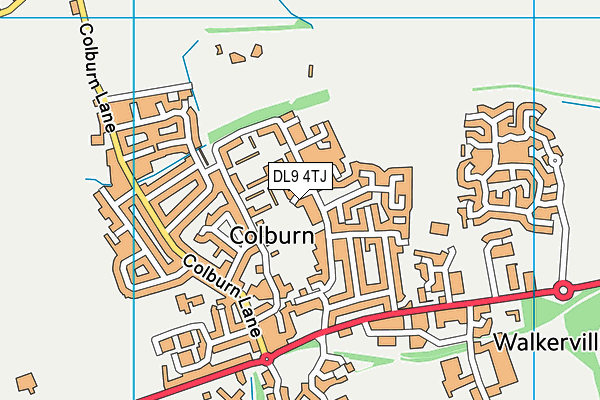 DL9 4TJ map - OS VectorMap District (Ordnance Survey)