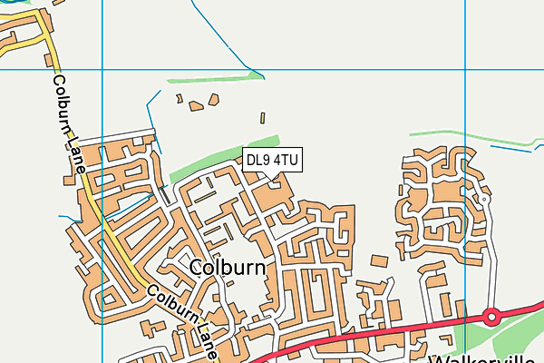 DL9 4TU map - OS VectorMap District (Ordnance Survey)