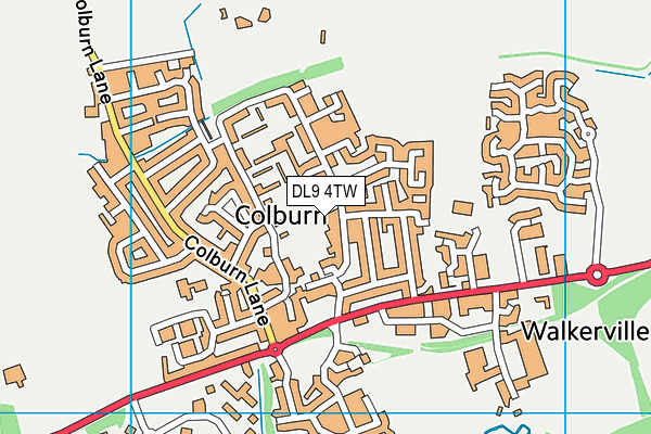 DL9 4TW map - OS VectorMap District (Ordnance Survey)