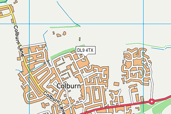 DL9 4TX map - OS VectorMap District (Ordnance Survey)