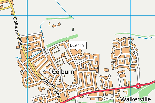 DL9 4TY map - OS VectorMap District (Ordnance Survey)
