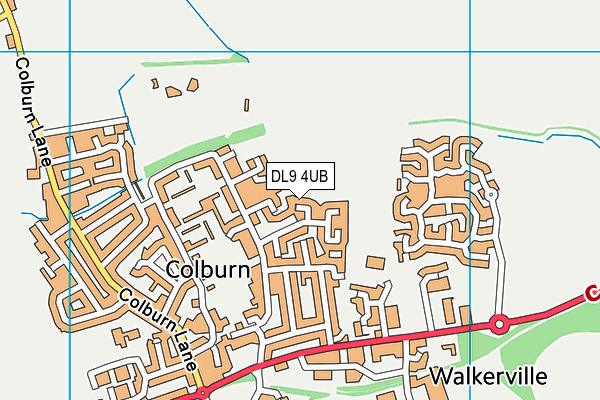 DL9 4UB map - OS VectorMap District (Ordnance Survey)