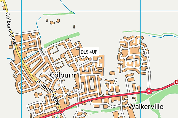 DL9 4UF map - OS VectorMap District (Ordnance Survey)