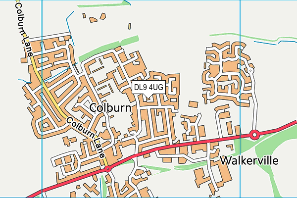 DL9 4UG map - OS VectorMap District (Ordnance Survey)