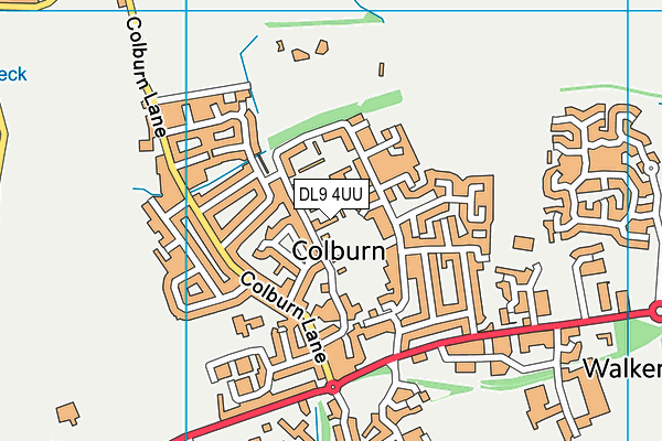 DL9 4UU map - OS VectorMap District (Ordnance Survey)