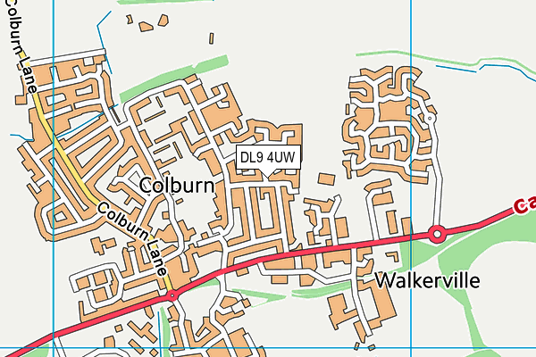 DL9 4UW map - OS VectorMap District (Ordnance Survey)