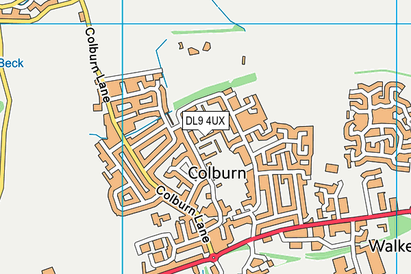 DL9 4UX map - OS VectorMap District (Ordnance Survey)