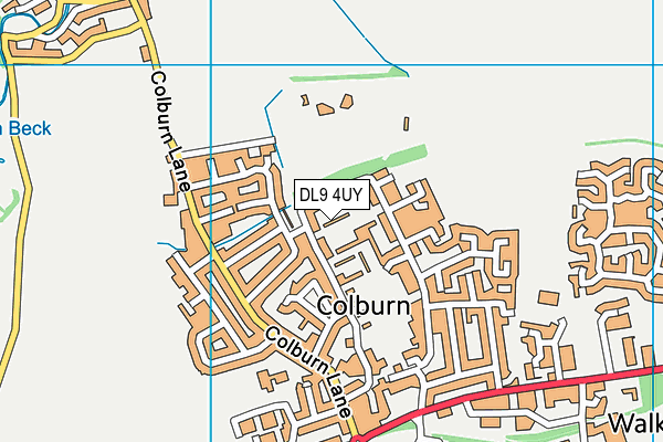 DL9 4UY map - OS VectorMap District (Ordnance Survey)