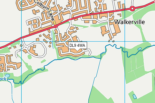 DL9 4WA map - OS VectorMap District (Ordnance Survey)