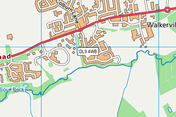 DL9 4WB map - OS VectorMap District (Ordnance Survey)