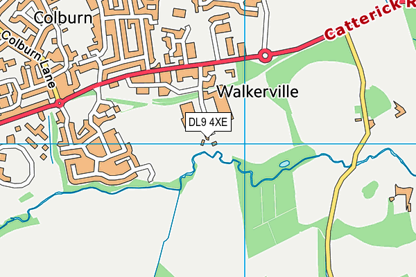 DL9 4XE map - OS VectorMap District (Ordnance Survey)