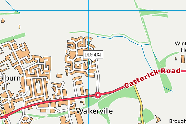 DL9 4XJ map - OS VectorMap District (Ordnance Survey)