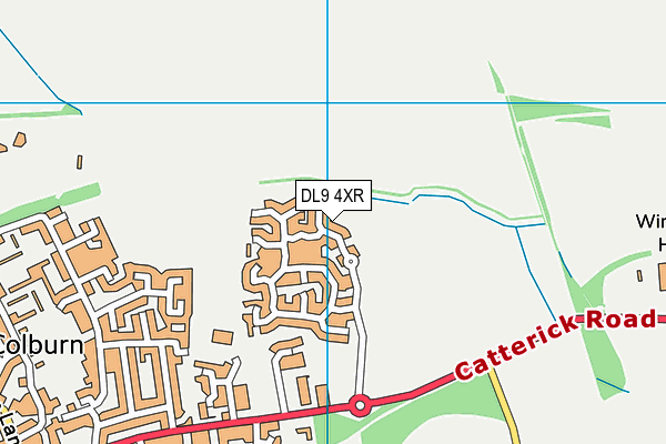 DL9 4XR map - OS VectorMap District (Ordnance Survey)