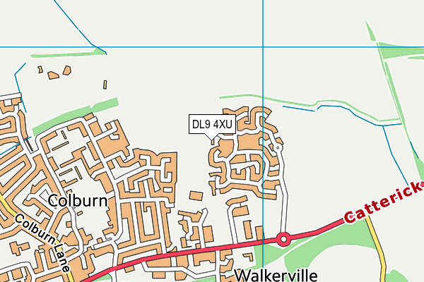 DL9 4XU map - OS VectorMap District (Ordnance Survey)