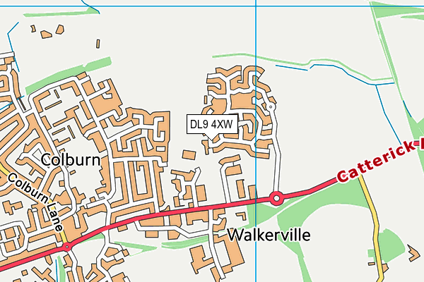DL9 4XW map - OS VectorMap District (Ordnance Survey)