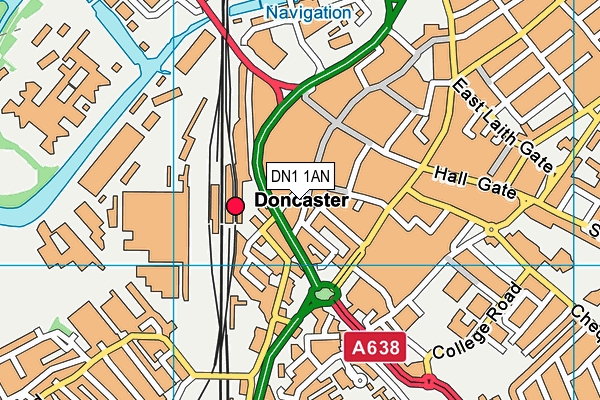 DN1 1AN map - OS VectorMap District (Ordnance Survey)