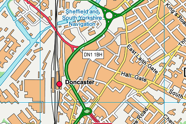 DN1 1BH map - OS VectorMap District (Ordnance Survey)