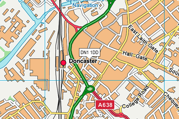 DN1 1DD map - OS VectorMap District (Ordnance Survey)