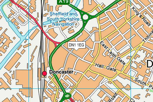 DN1 1EG map - OS VectorMap District (Ordnance Survey)