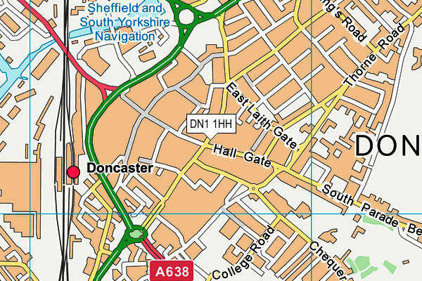 DN1 1HH map - OS VectorMap District (Ordnance Survey)