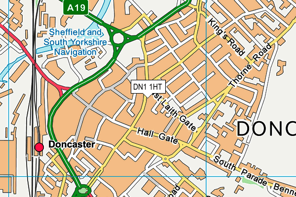 DN1 1HT map - OS VectorMap District (Ordnance Survey)