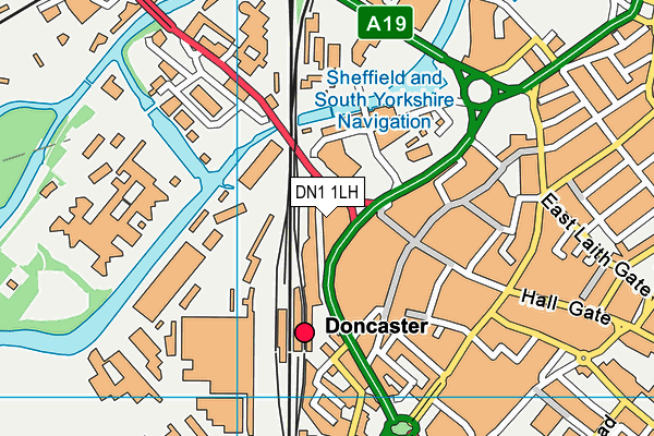 DN1 1LH map - OS VectorMap District (Ordnance Survey)