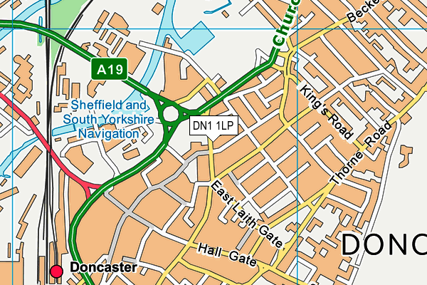 DN1 1LP map - OS VectorMap District (Ordnance Survey)