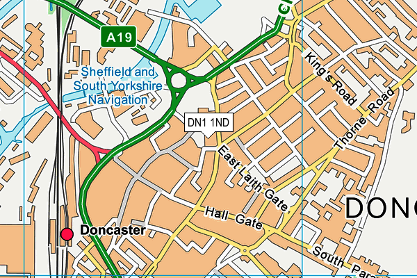 DN1 1ND map - OS VectorMap District (Ordnance Survey)