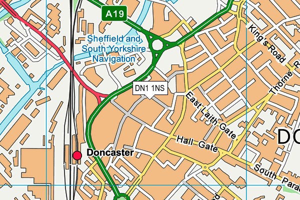 DN1 1NS map - OS VectorMap District (Ordnance Survey)