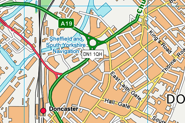 Fitness Flex Doncaster map (DN1 1QH) - OS VectorMap District (Ordnance Survey)