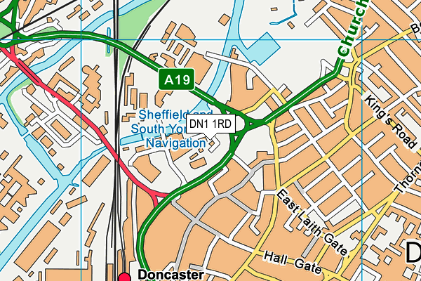 DN1 1RD map - OS VectorMap District (Ordnance Survey)