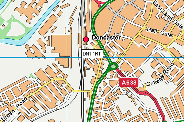 DN1 1RT map - OS VectorMap District (Ordnance Survey)