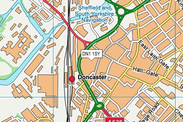 DN1 1SY map - OS VectorMap District (Ordnance Survey)