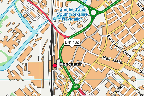 DN1 1SZ map - OS VectorMap District (Ordnance Survey)
