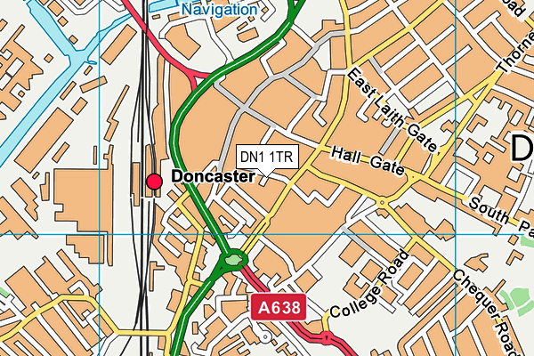 DN1 1TR map - OS VectorMap District (Ordnance Survey)