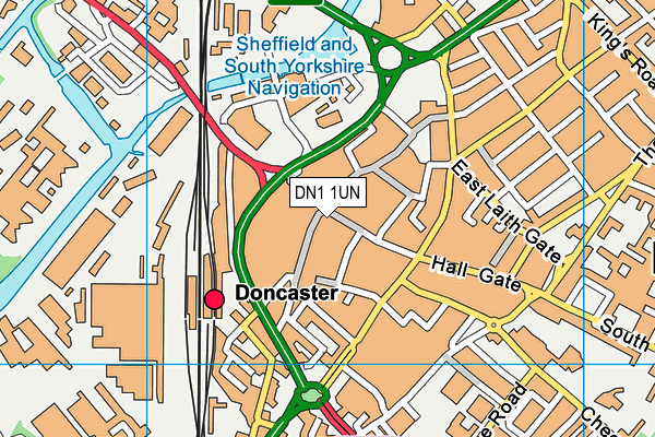 DN1 1UN map - OS VectorMap District (Ordnance Survey)
