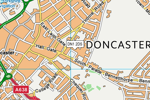DN1 2DS map - OS VectorMap District (Ordnance Survey)