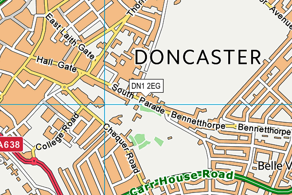 DN1 2EG map - OS VectorMap District (Ordnance Survey)