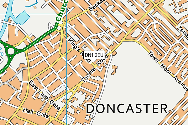 DN1 2EU map - OS VectorMap District (Ordnance Survey)