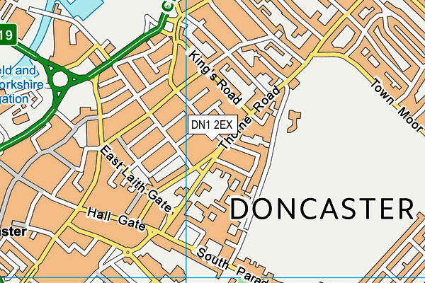 DN1 2EX map - OS VectorMap District (Ordnance Survey)