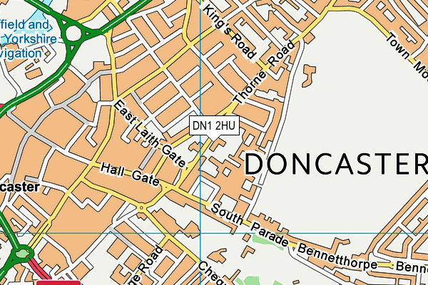 DN1 2HU map - OS VectorMap District (Ordnance Survey)