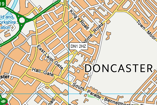 DN1 2HZ map - OS VectorMap District (Ordnance Survey)