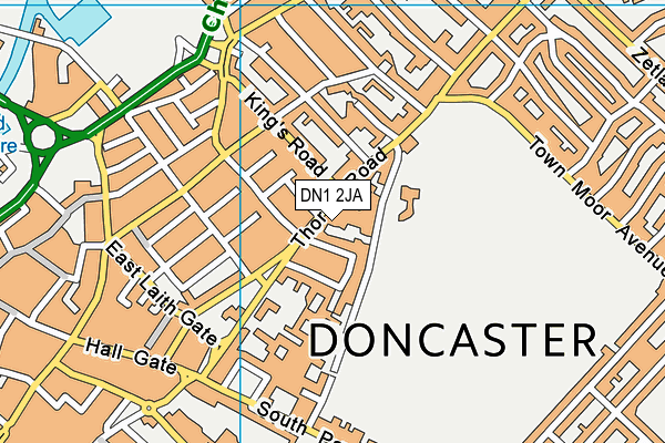 DN1 2JA map - OS VectorMap District (Ordnance Survey)