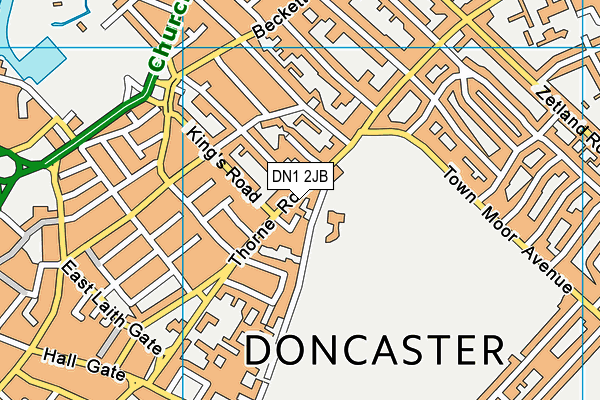 DN1 2JB map - OS VectorMap District (Ordnance Survey)
