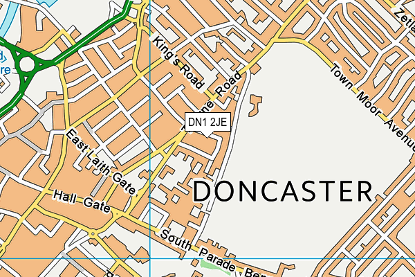 DN1 2JE map - OS VectorMap District (Ordnance Survey)
